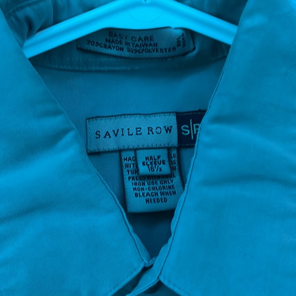 Savile row grey short sleeve button down 16.5 - Picture 4 of 5